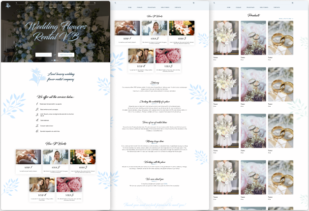 TheUpperCode | Web site for Wedding Flowers Rentals VB | Ruby on Rails